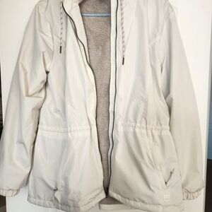 Women's Cream Hooded Jacket